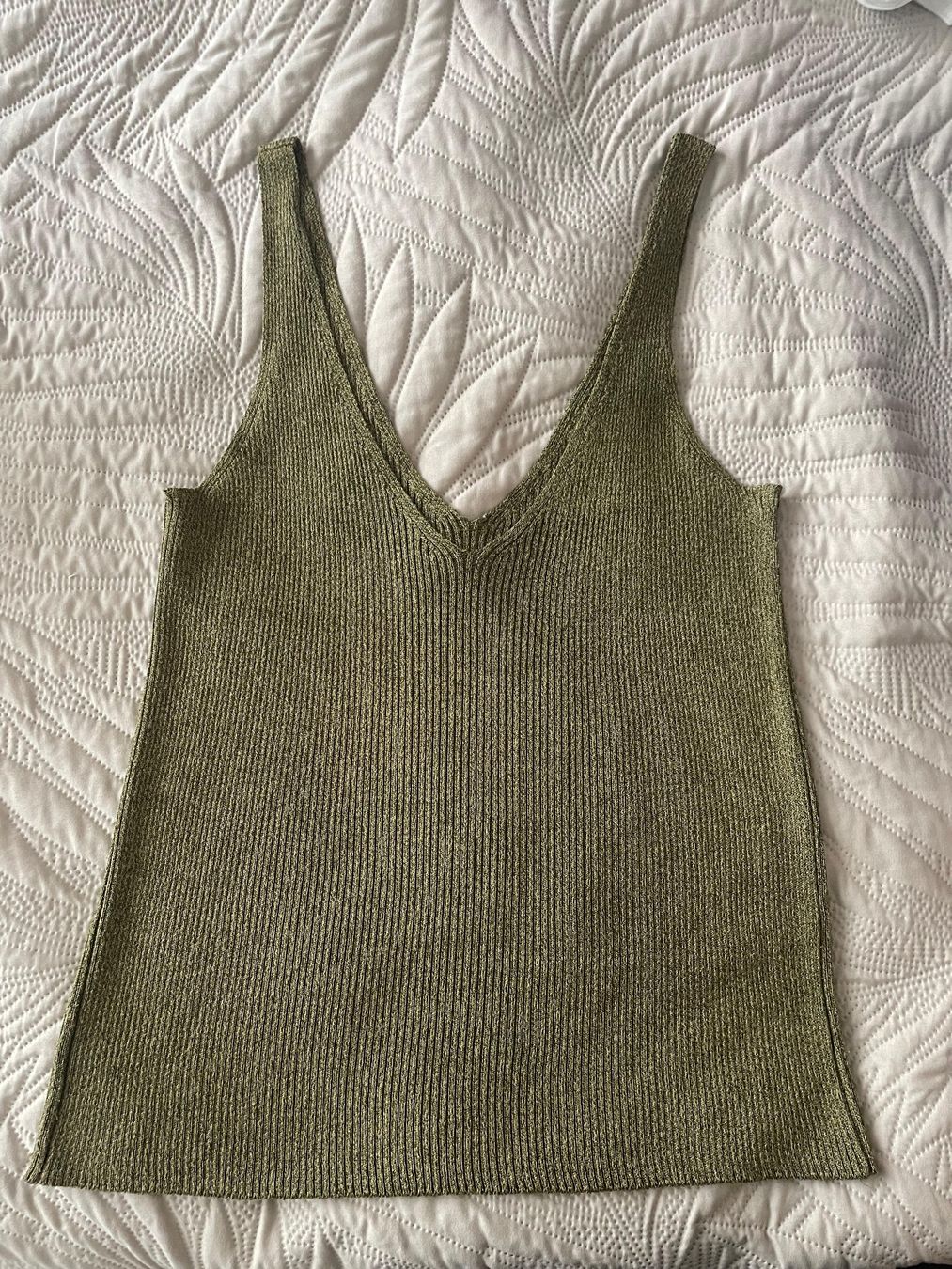 C&A Top: Olivengrünes Top von C&A, Grösse XS – Usato da Winterthur venduto da GrobyK