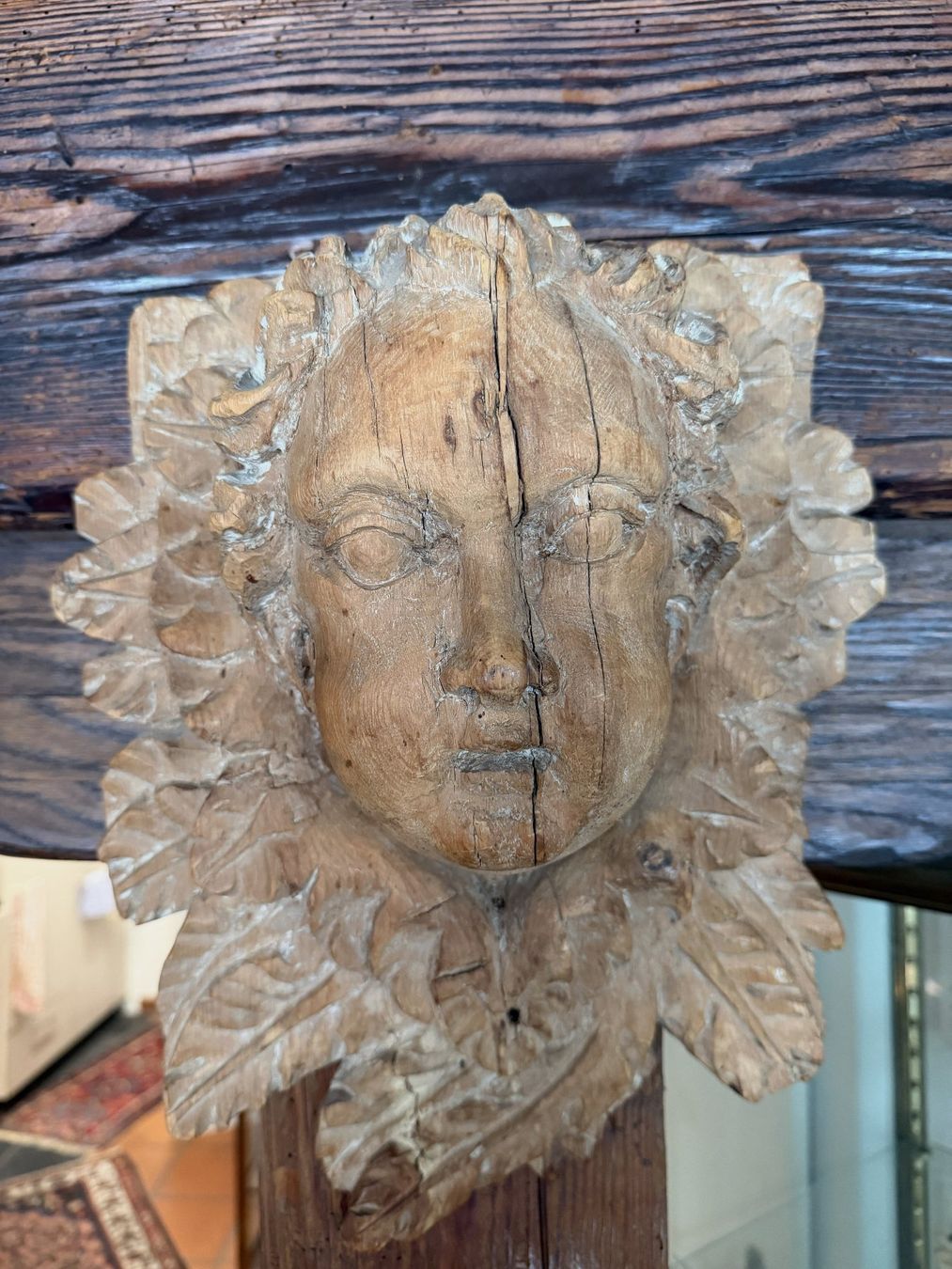 Sculture & Statue: Barocke Holzskulptur, ein Putto- oder Engels- Kopf um 1750 – Usato da Zofingen venduto da Schekke 1