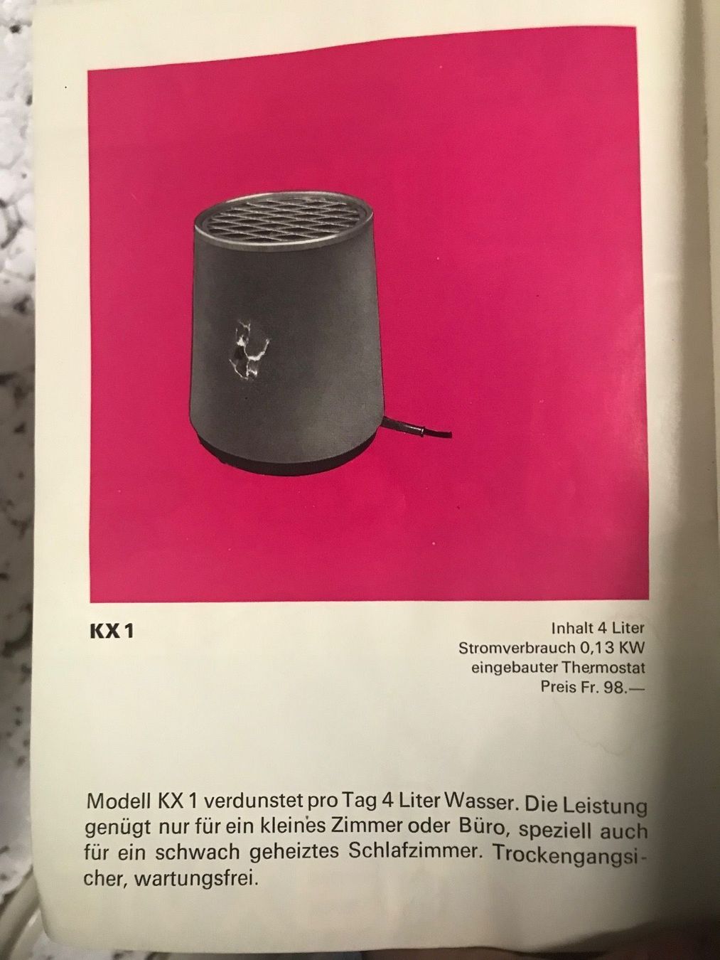 Umidificatori d'aria: Antiker Luftbefeuchter Maxvit – Usato da Solothurn venduto da Spicar 1