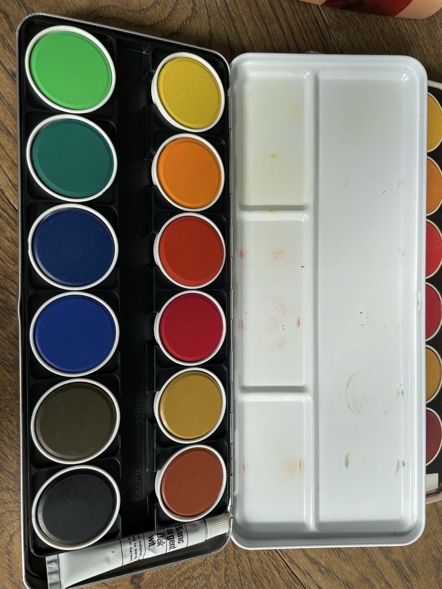 Colori: Set Wasserfarbkasten Acrylfarben neuwertig – Nuovo (secondo la descrizione) da Niederbüren venduto da poschti 2