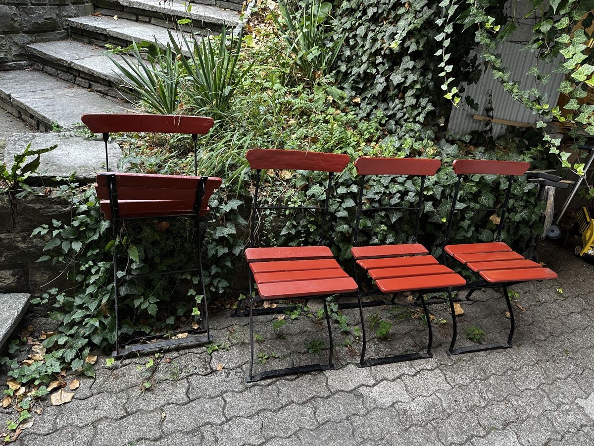Sedie: 4 Klappstühle Metall / Holz – Usato da Frutigen venduto da Huga1718 4