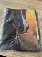 Pferdevorhang halbtransparent, 52,5 cm × 116,0 cm, neu, OV