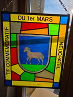 Neuchatel Wappenscheibe La Côte aux Fées 30 x 24