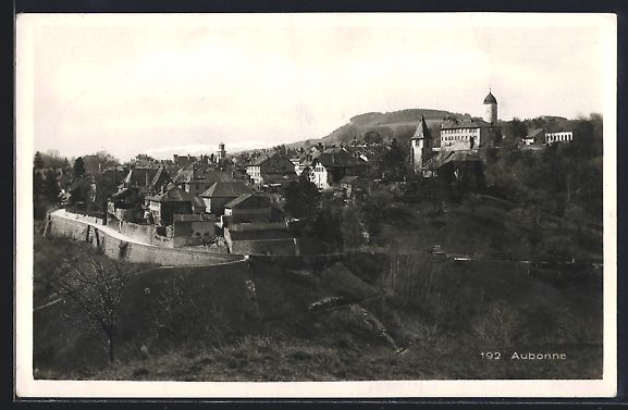 Cartes postales: AK Aubonne, Panorama mit Kirche, 1940 – D'occasion à Berlin par bartko-reher