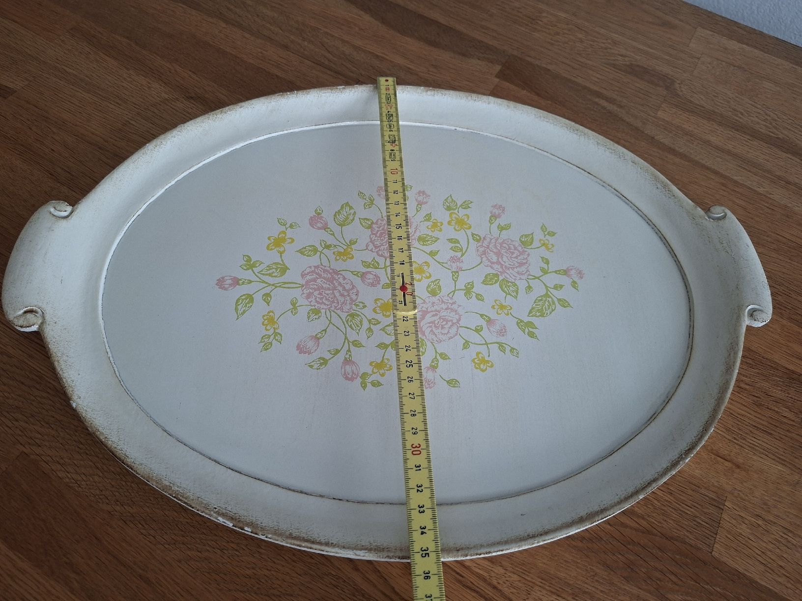 Piatti di portata: Vintage Serviertablett mit Blumenmuster, Shabby Chic – Usato da Bern venduto da Olgas_Welt 4