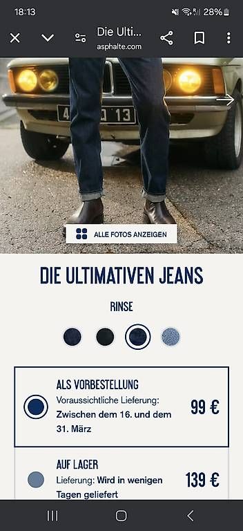 Jeans: The Ultimate Jeans from Asphalt Paris T28 – Usato da Zürich venduto da AeroPiero