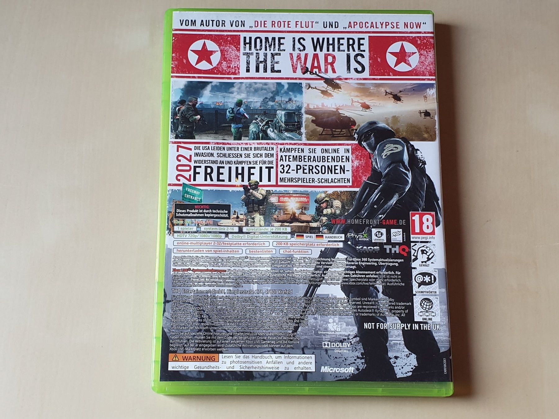 Microsoft Spiele: Homefront – Gebraucht aus Stansstad von collectorsshop 1