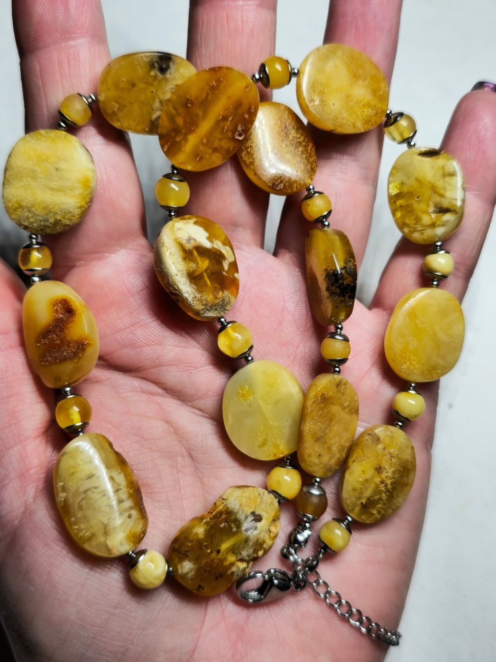 Catenine: 30g Bernsteinkette butterscotch Oliven echt Bernstein Kette – Nuovo (secondo la descrizione) da Riedt b. Erlen venduto da Gottestraene 3