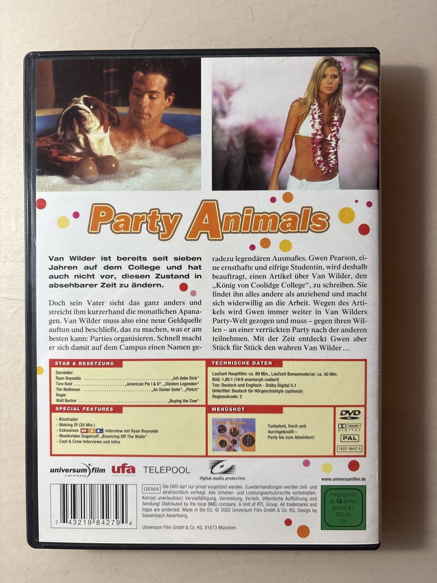 Tutti i DVDs: Party Animals – Usato da Ruswil venduto da Slivio_ 1
