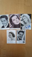 Original Autogramme auf Vintage Postkarten / Karte (5 Stück)