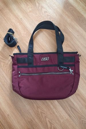 Skechers Handtasche / Tote Bag Weinrot – Neuwertig