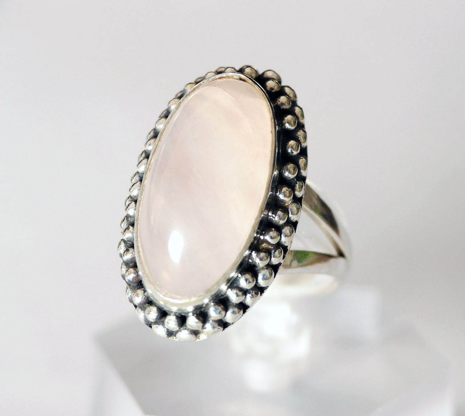 Anelli: Ring mit einem Rosenquarz – Nuovo e nell'imballaggio originale da Matten b. Interlaken venduto da kero71 1