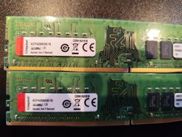 Kingston Kcp426nd8/16 2 x 16GB, 2666 MHz, RAM DDR4, DIMM