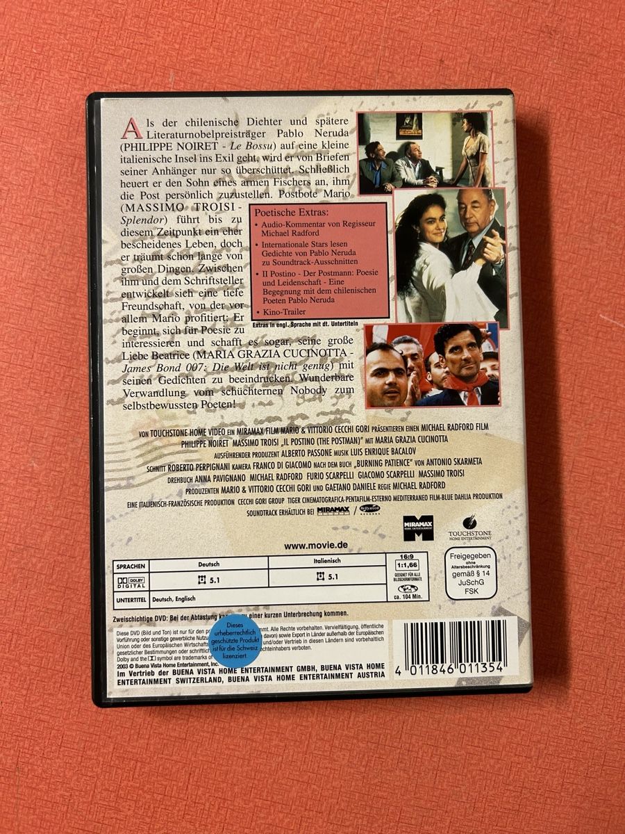 Alle DVDs: DVD Il Postino - Der Postmann Special Edition, Top! – Gebraucht aus Lanzenhäusern von vic63 1