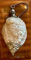 Seltene antike Perlmutt-Schnupftabakflasche mit Silber✨