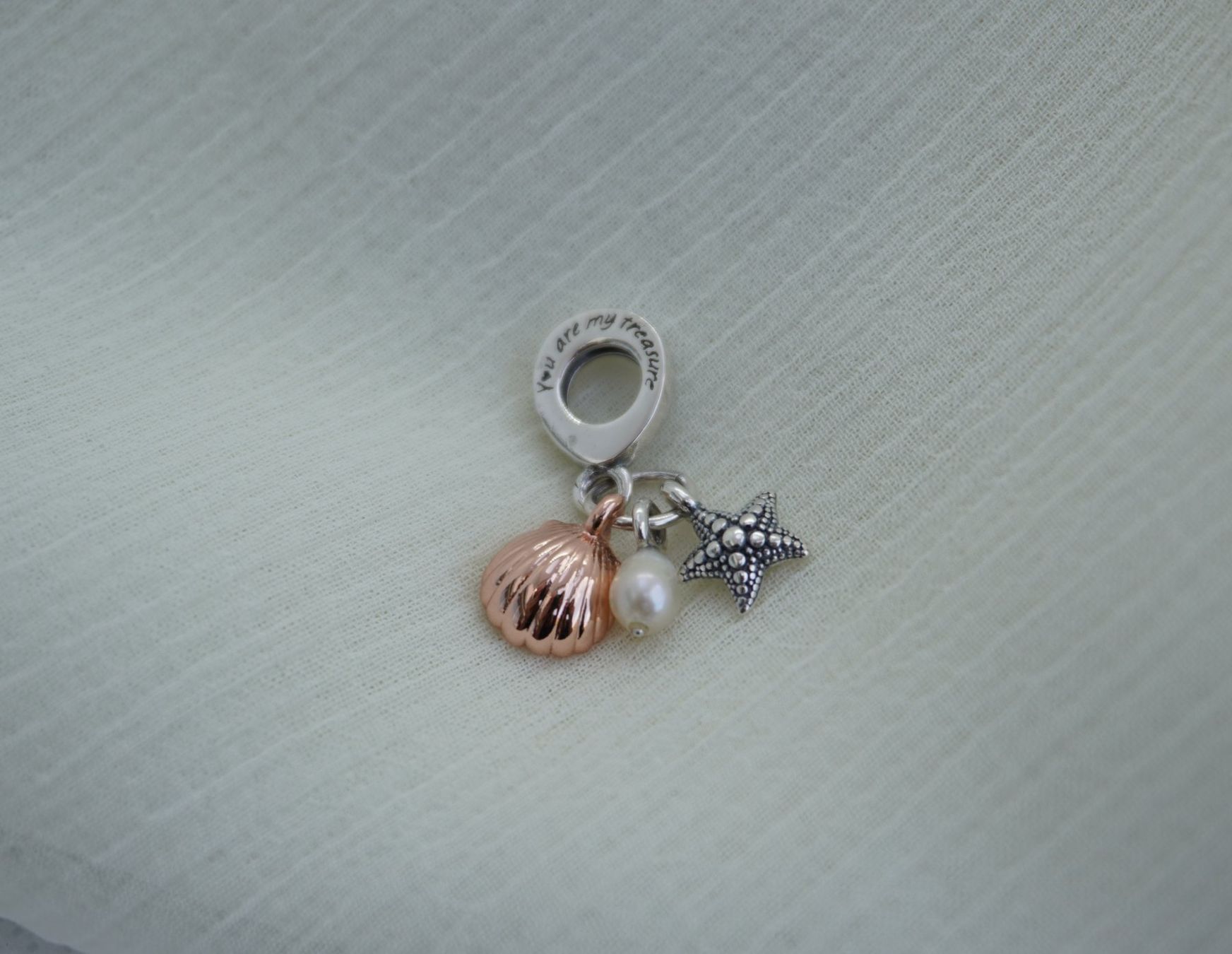 Ciondoli: Charm "Muschel,Perle,Seestern" zu Pandora 925 Silber – Nuovo (secondo la descrizione) da Niederbüren venduto da Fidi5