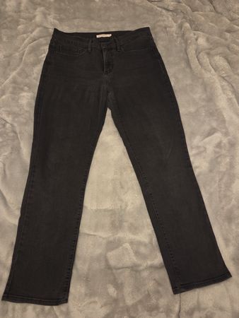 Levi's 314 Shaping Straight Jeans, Schwarz, Grösse 30/32