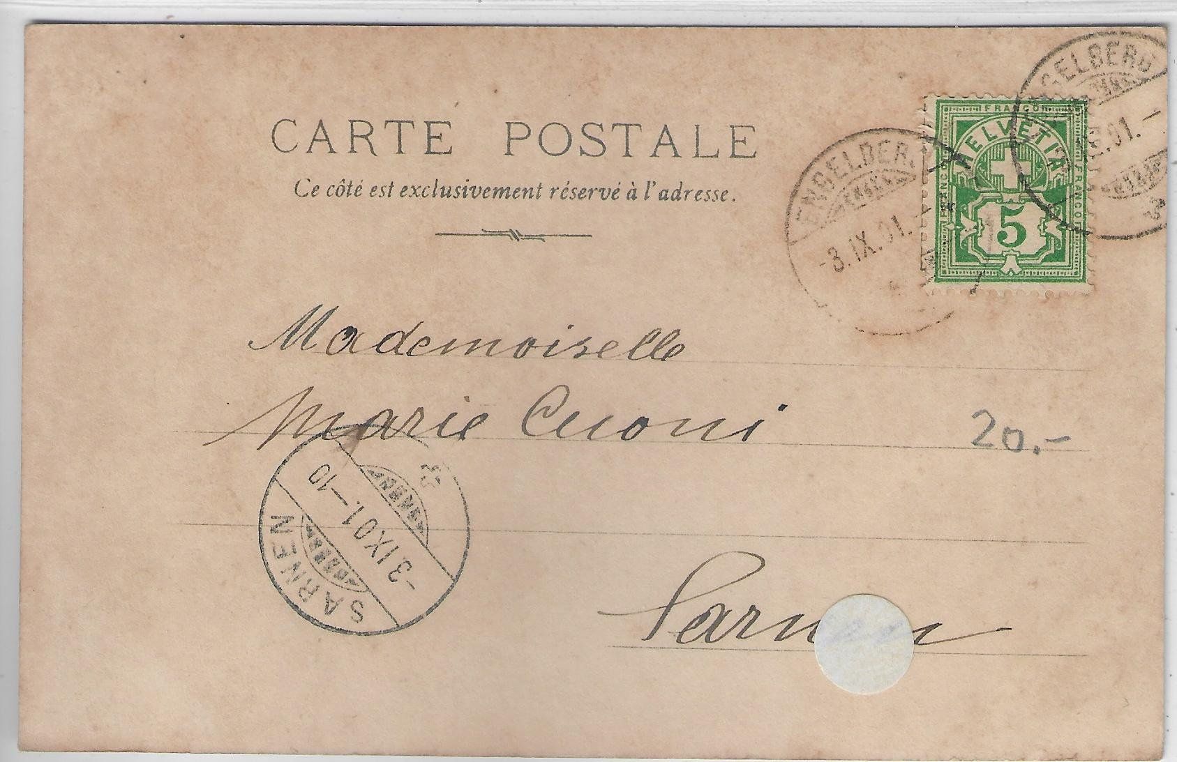 Cartoline postali: Kleines Mädchen mit Regenschirm - Geheimschrift – Usato da Ettingen venduto da Kartenplanet 1