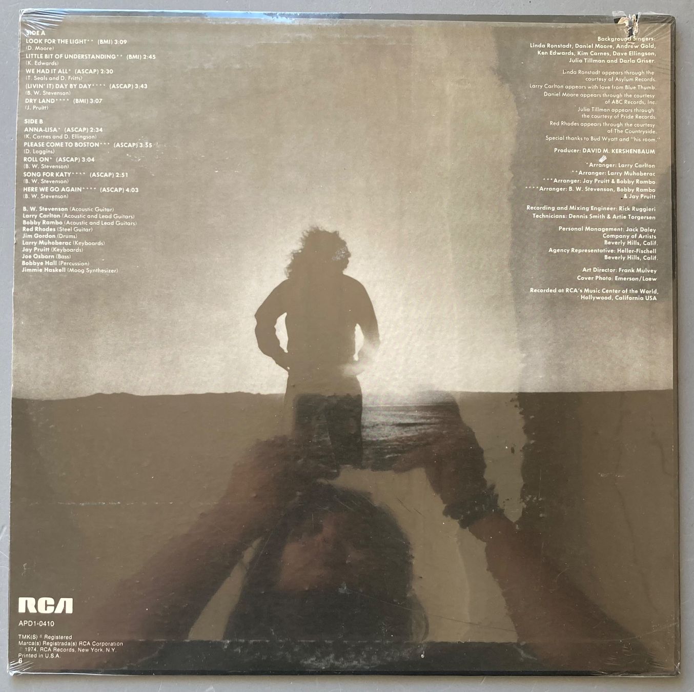 Dischi in vinile: B.W. STEVENSON - CALABASAS – Nuovo e nell'imballaggio originale da Poliez-Pittet venduto da Newtown-Records 1