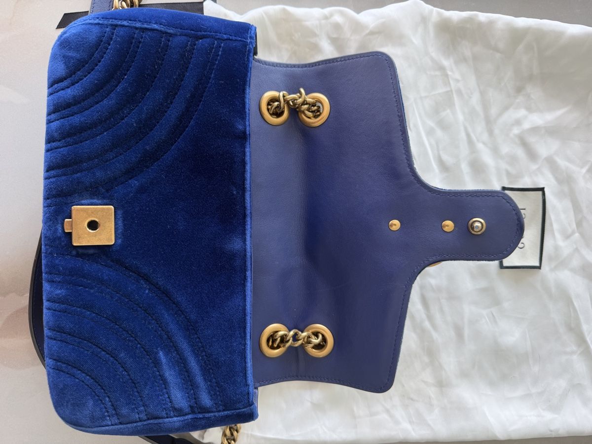 Gucci Borse da donna: Gucci Marmont Velvet Blue – Usato da Luzern venduto da Babs8519 3