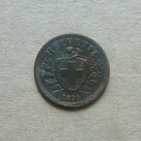 ++ 2 Rappen 1870, seltener Jahrgang