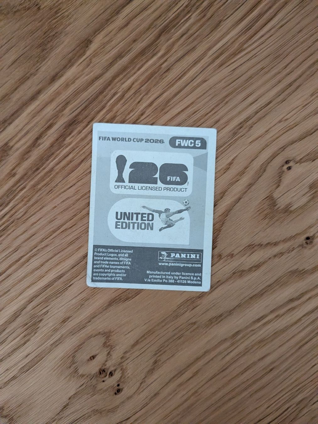 Panini Sammelbilder & Trading cards: Panini Bild FWC 5 – Neu (gemäss Beschreibung) aus Eschenbach SG von SanFranciscoCalifornia 1