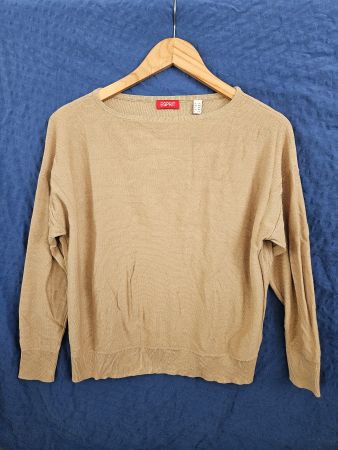 Esprit Damenpullover Beige M/L – Viskose Leinen – ungetragen