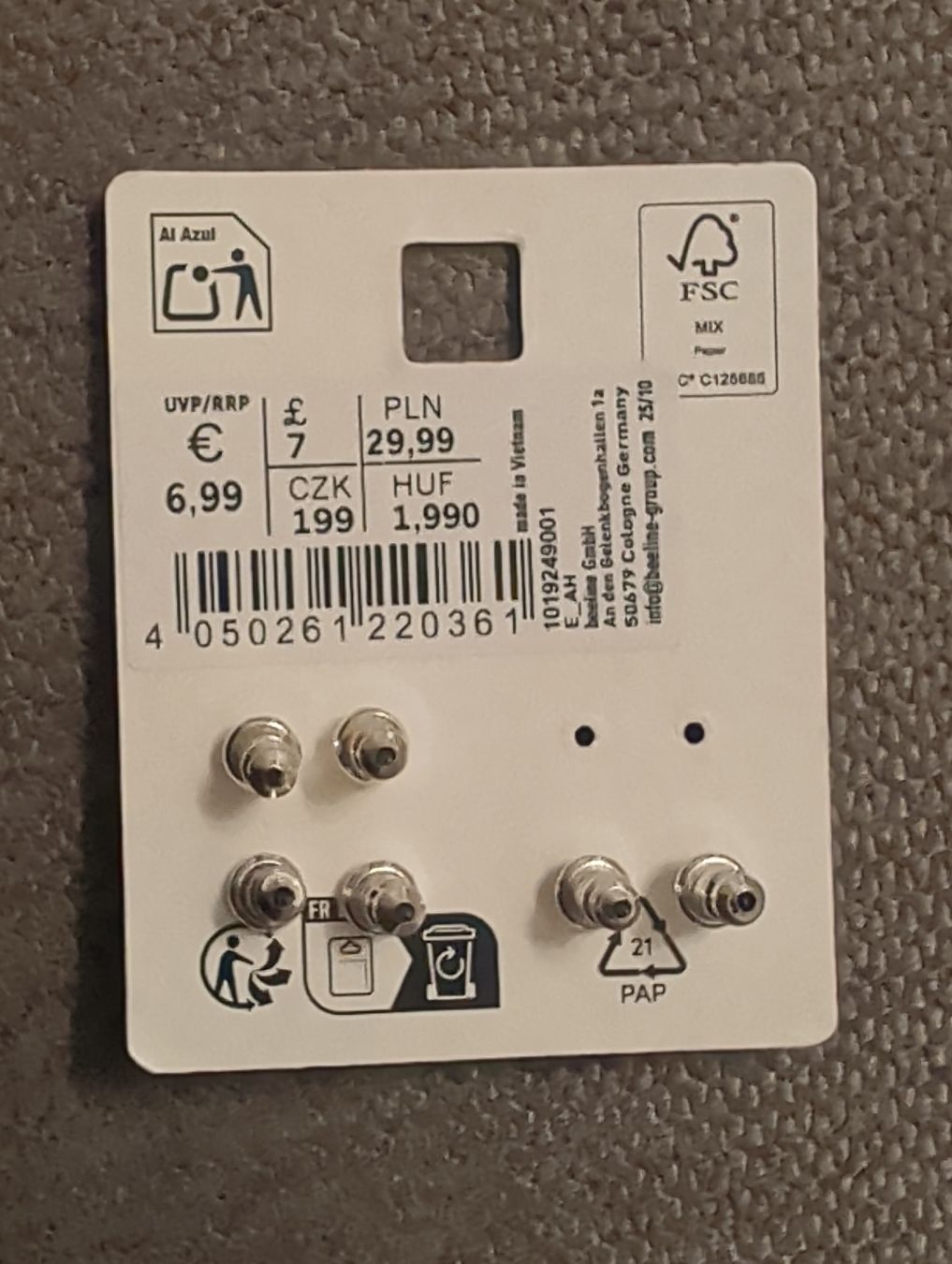 Orecchini pendenti & Orecchini a lobo: 3 Paar Ohrstecker Silberherzen, Originalverpackt  – Nuovo e nell'imballaggio originale da Dettighofen venduto da salocin89 2