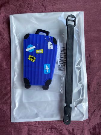 Kofferanhänger Gepäckanhänger Koffermotiv blau NEU 1 Stück