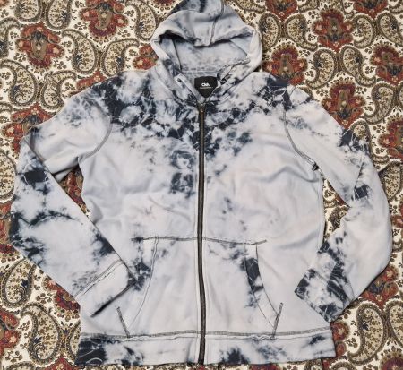 Graublaue Sweat-Kapuzen-Jacke