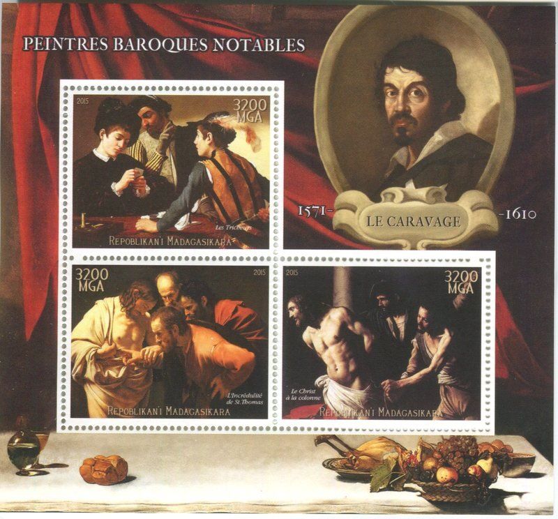 Tutti i francobolli: Block "Malerei. Caravaggio". Madagaskar – Nuovo e nell'imballaggio originale da Basel venduto da Butsch5