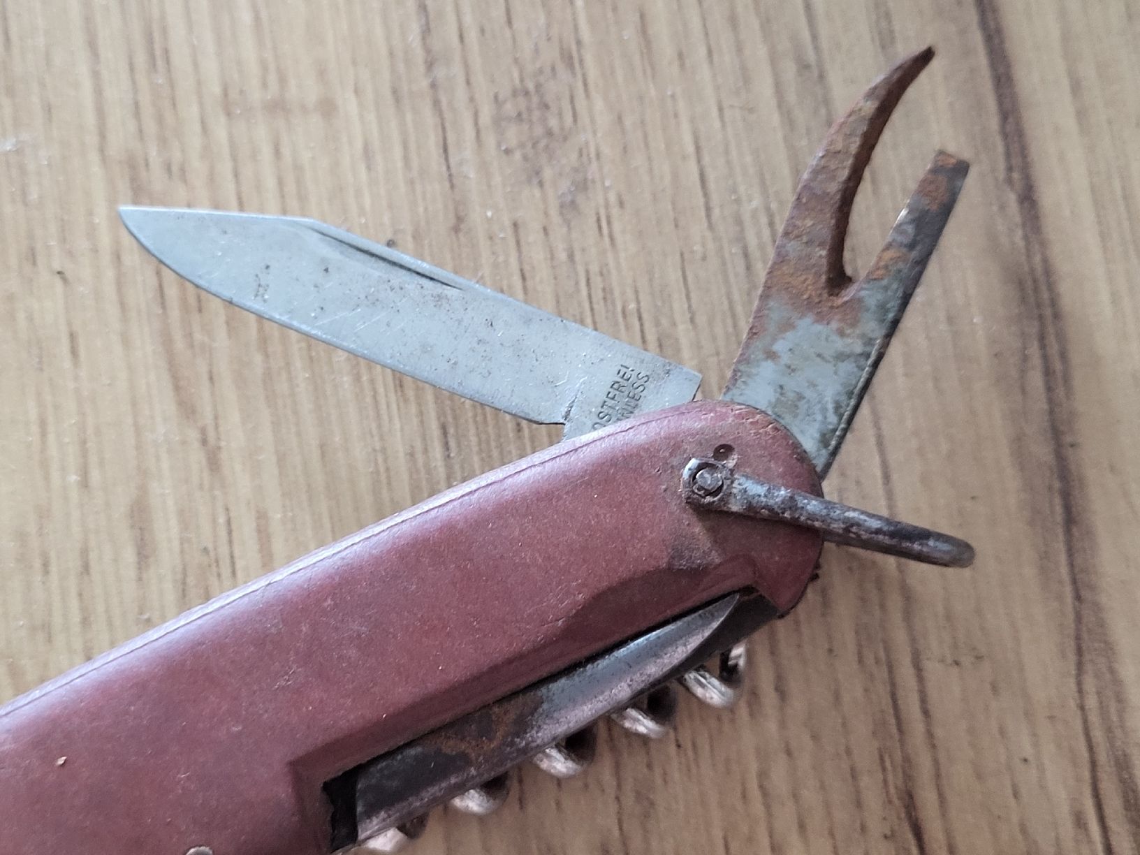 Solingen Taschenmesser: Taschenmesser mit Korkenzieher und Klinge, gebraucht – Gebraucht aus Allschwil von Uhrenbinz 4