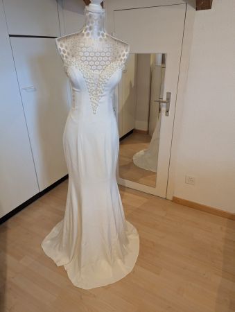 Abendkleid / Hochzeitskleid in Off-White