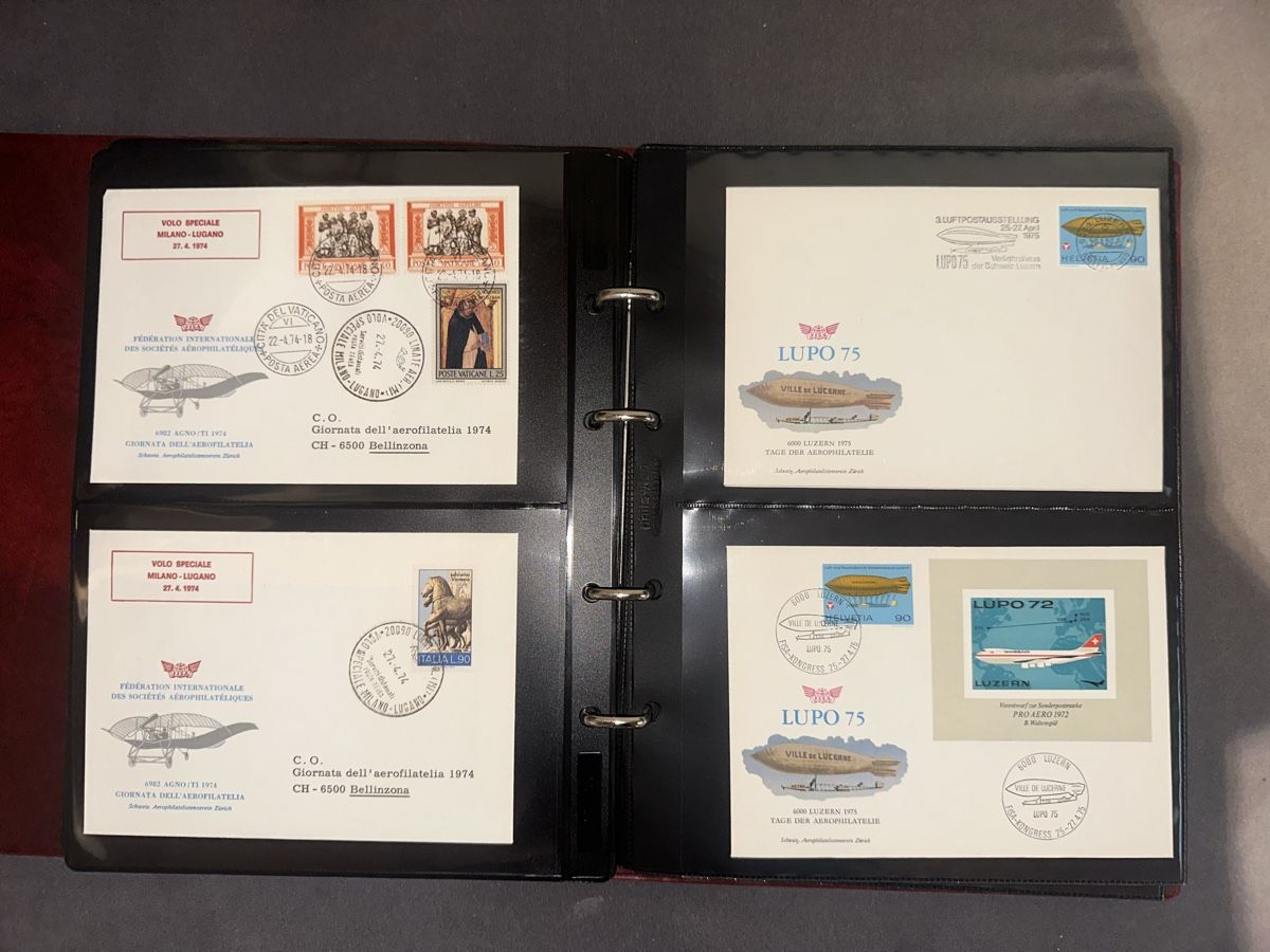 Alle Briefmarken: Flugbriefe Album Schweiz Luftpost Airmail – Gebraucht aus Stettfurt von 2442 4
