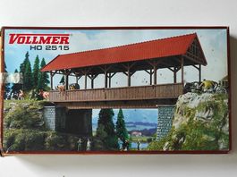 Vollmer HO Bausatz 2515 "Stegbrücke überdacht" Fabrikneu