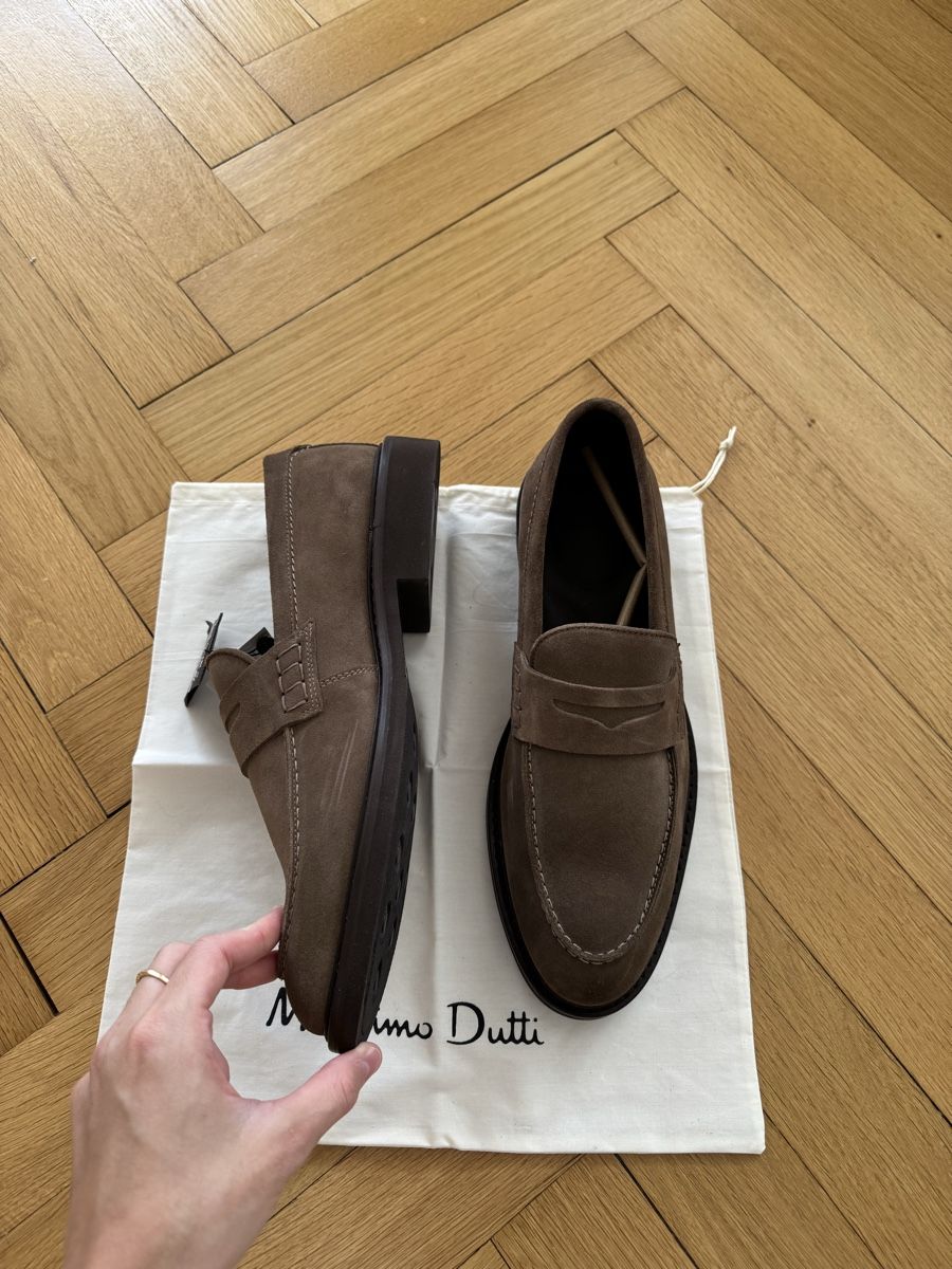 Massimo Dutti Scarpe da uomo: Mocassins en cuir brun taille 43 Massimo Dutti – Nuovo e nell'imballaggio originale da Solothurn venduto da Hage_ 1