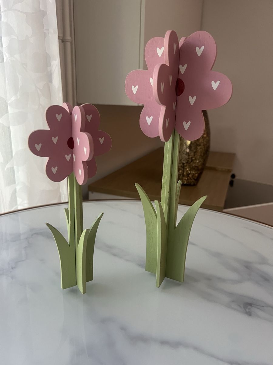 Tutte le decorazioni: 2 Holzblumen Blumen Deko – Usato da Zürich venduto da R1908