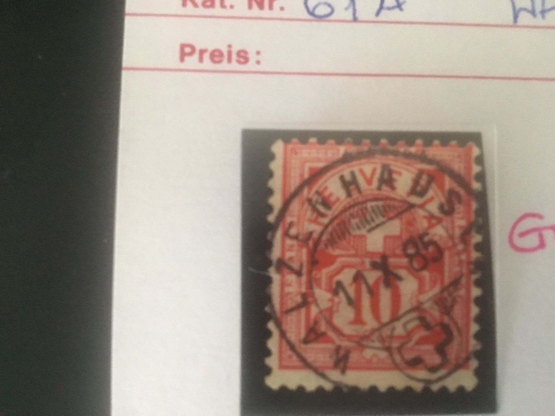 Tutti i francobolli: Ziffernmarke 61A Walzenhausen – Usato da Appenzell venduto da Murpa