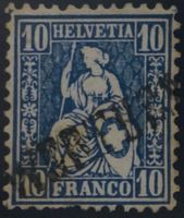 CH - Sitz. Helvetia - Zst Nr. 31 - Stabstempel