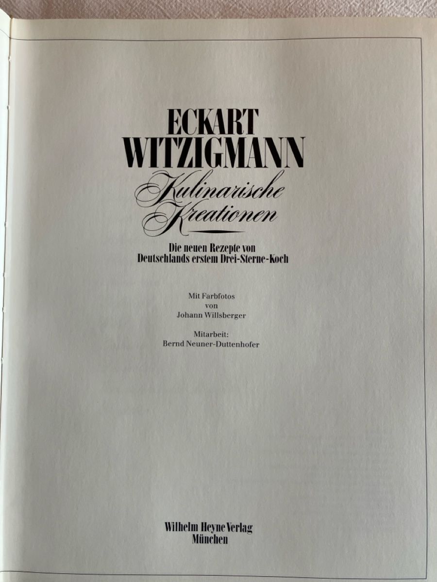 Libri: Eckart Witzigmann - Kulinarische Kreationen – Usato da Perlen venduto da K.P.K.P 2