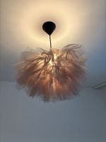 Elegante Hängelampe / Pendelleuchte mit Tüllschirm – Rosé /