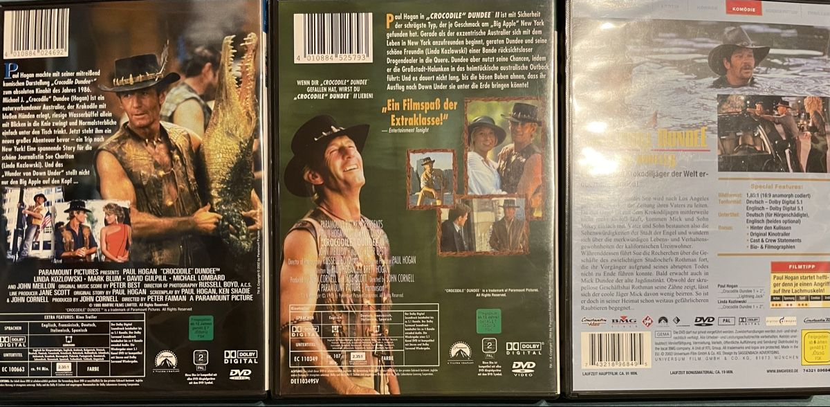 Alle DVDs: Crocodile Dundee 1-3 – Gebraucht aus Waldenburg von Mimily33 1