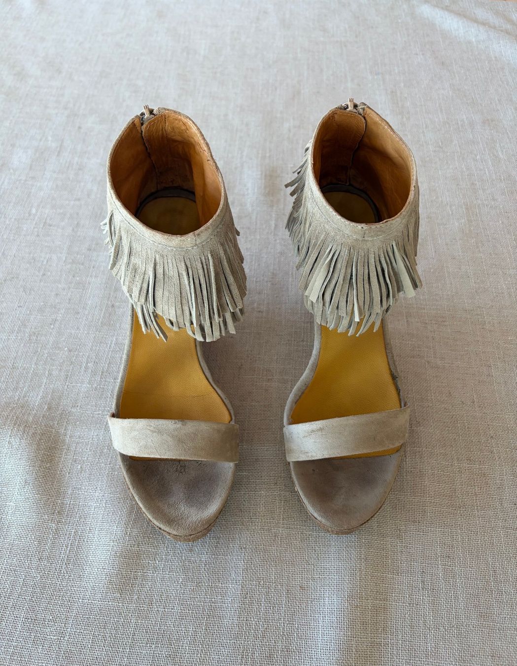 Scarpe da donna: Lustige Sandalen mit Fransen – Usato da Winterthur venduto da anello13 6