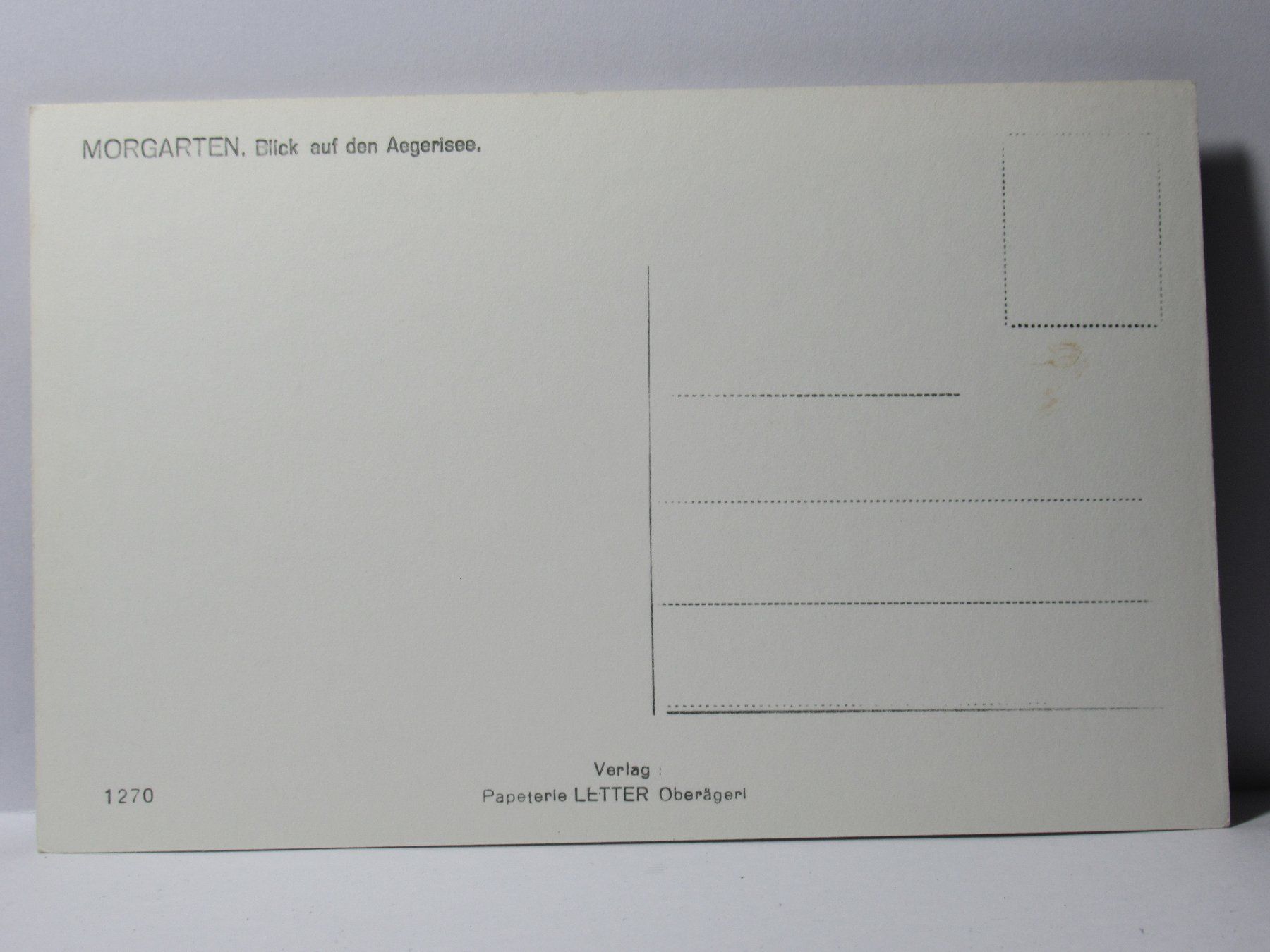 Cartoline postali: Morgarten , Blick auf den Aegerisee – Nuovo (secondo la descrizione) da Grenchen venduto da Bluemchen1900 1