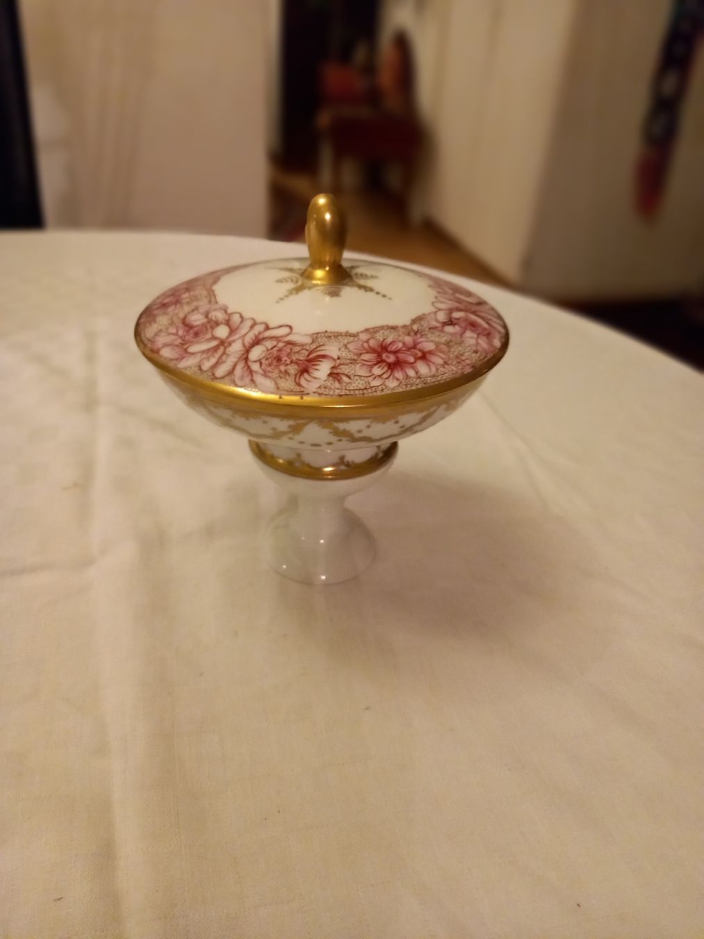 Rosenthal Zuckerdosen: Handgemalt Antik Rosenthal Bahnhof Selb Dekel Dose. Germany – Gebraucht aus Bern von Imamrashed 4