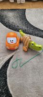 Jouet à tirer en bois crocodile/30cm & Voiture avec les pile