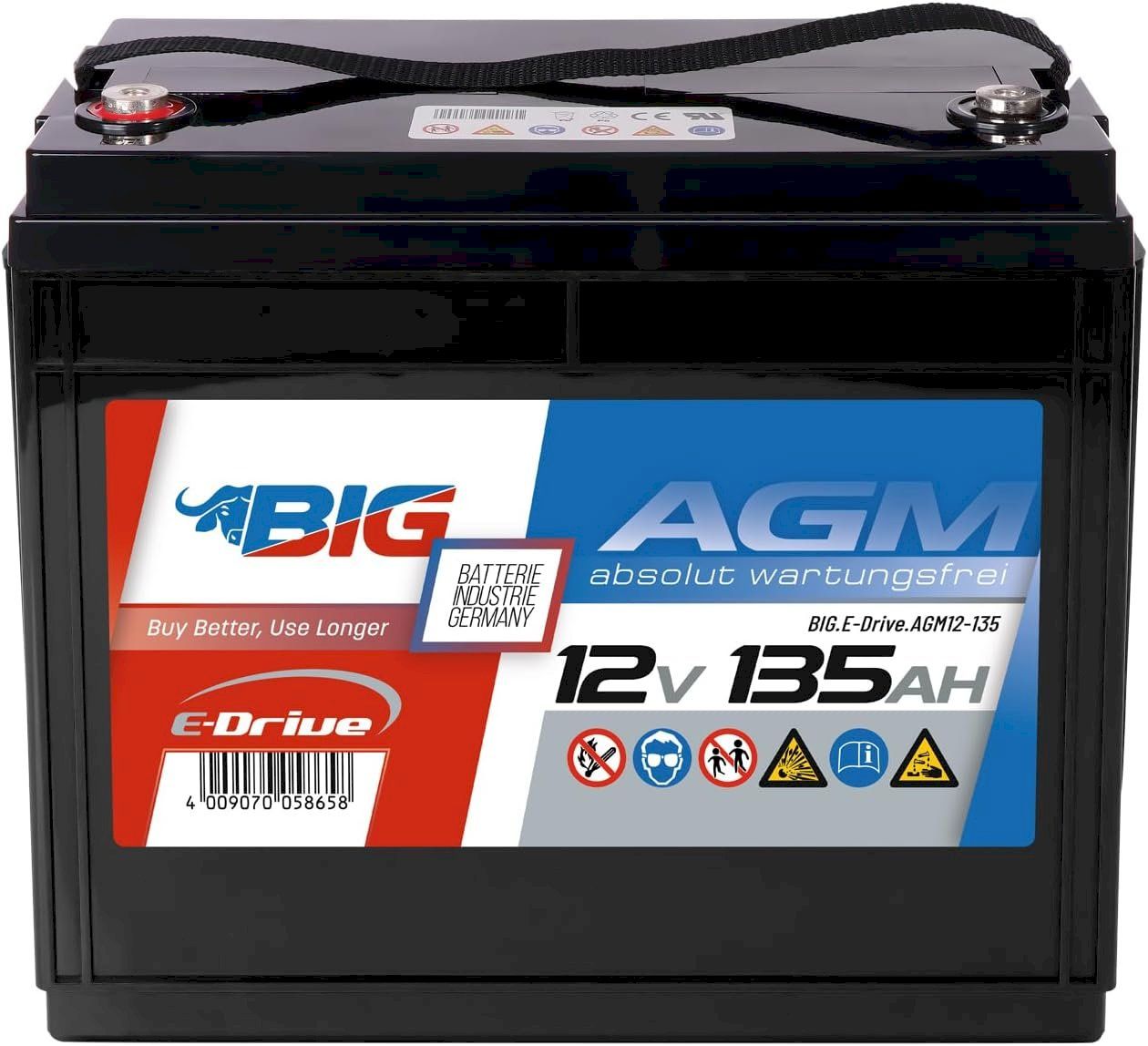 Batterie: BIG E-Drive AGM 12V 135Ah – Nuovo e nell'imballaggio originale da Bottighofen venduto da zaap