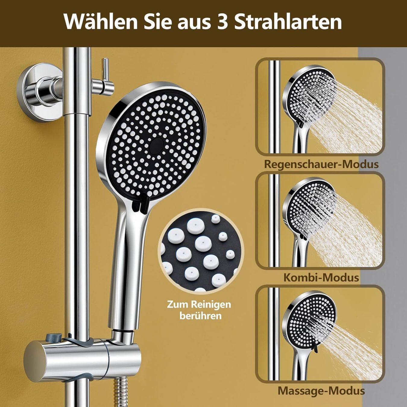 Docce: KeeGone Duschsystem Thermostat Regendusche 25 cm Chrom – Nuovo e nell'imballaggio originale da Suhr venduto da SchnapperCH 4