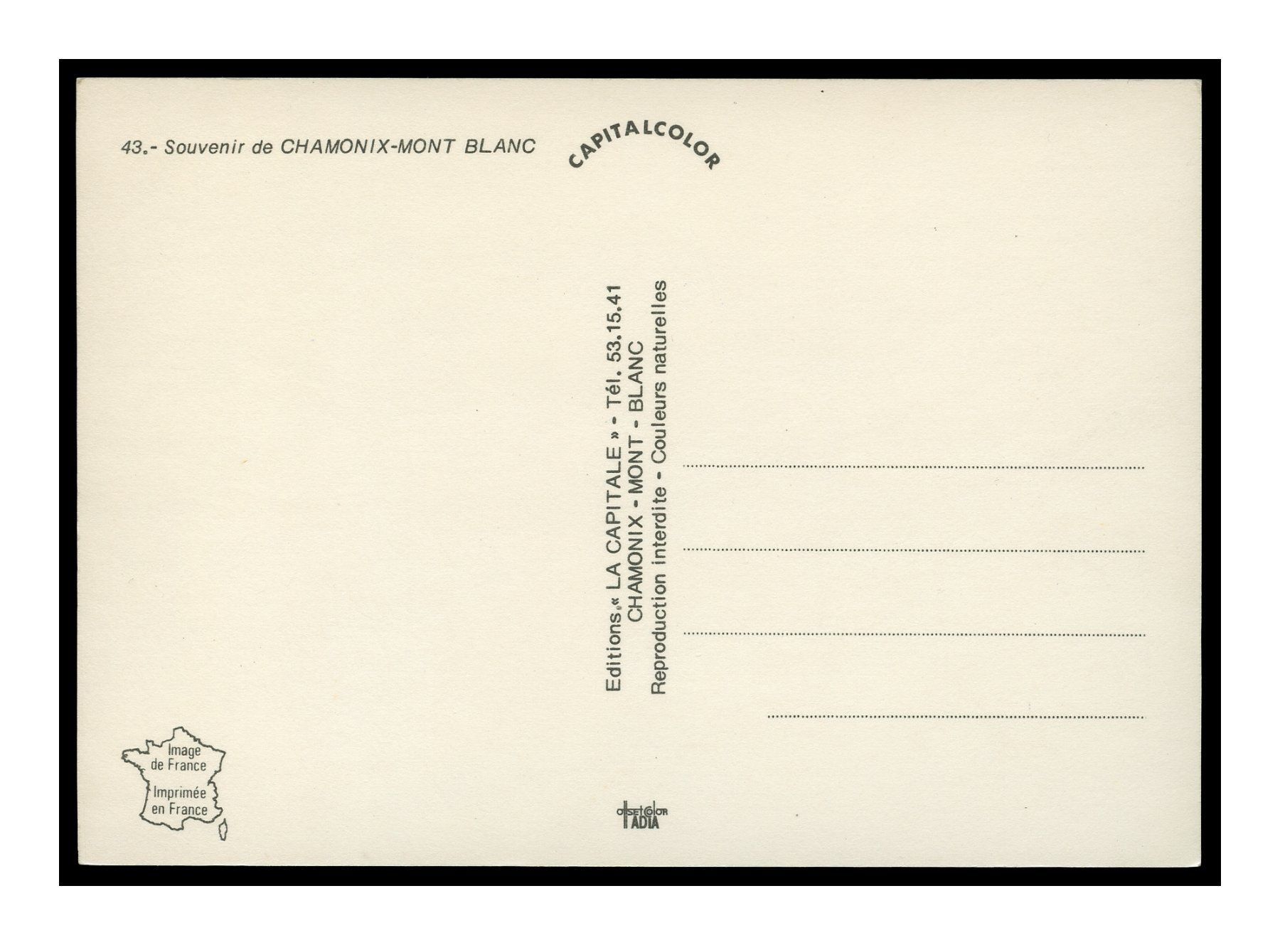Cartoline postali: CHAMONIX / MONT-BLANC - 1960 "Télécabine" – Usato da Onex venduto da Lagorel01 1