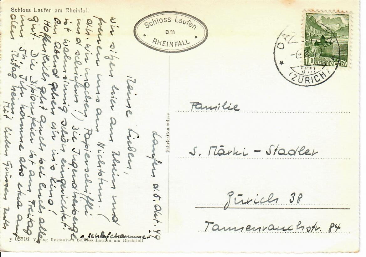 Cartoline postali: Schloss Laufen am Rheinfall – Usato da Hochdorf venduto da Ziegel-16 1